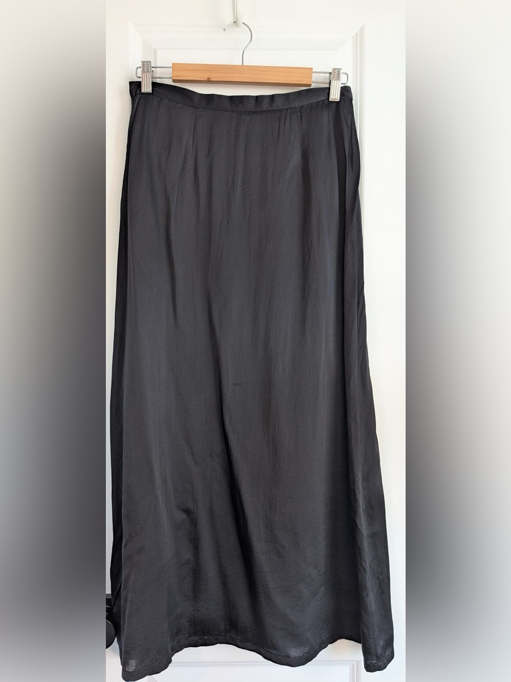 Vintage April Cornell Women’s 100% Silk Maxi Skirt Black Size Small